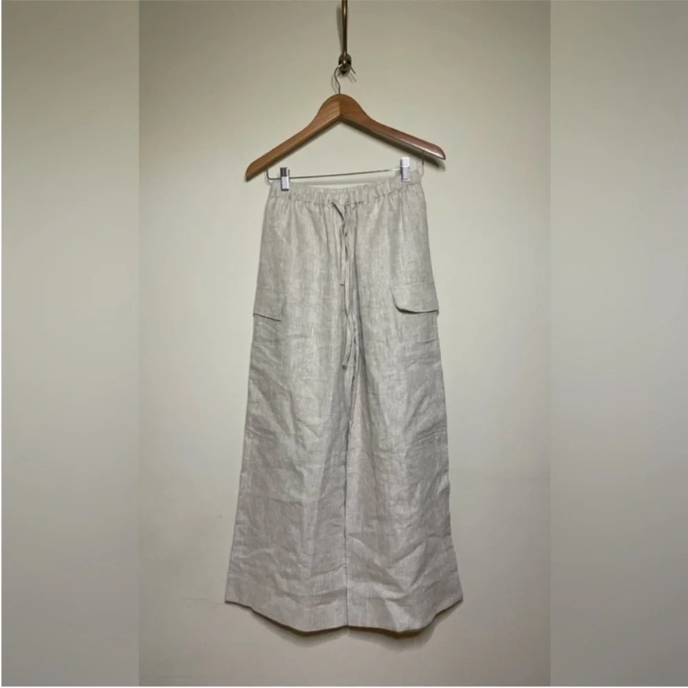 Reformation Ethan Linen Pant in Oatmeal